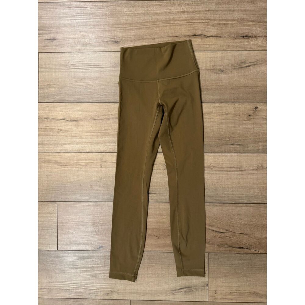 Lululemon Align High Rise Leggings‎ pants Size 2 Women's green Earthy Yoga Gym